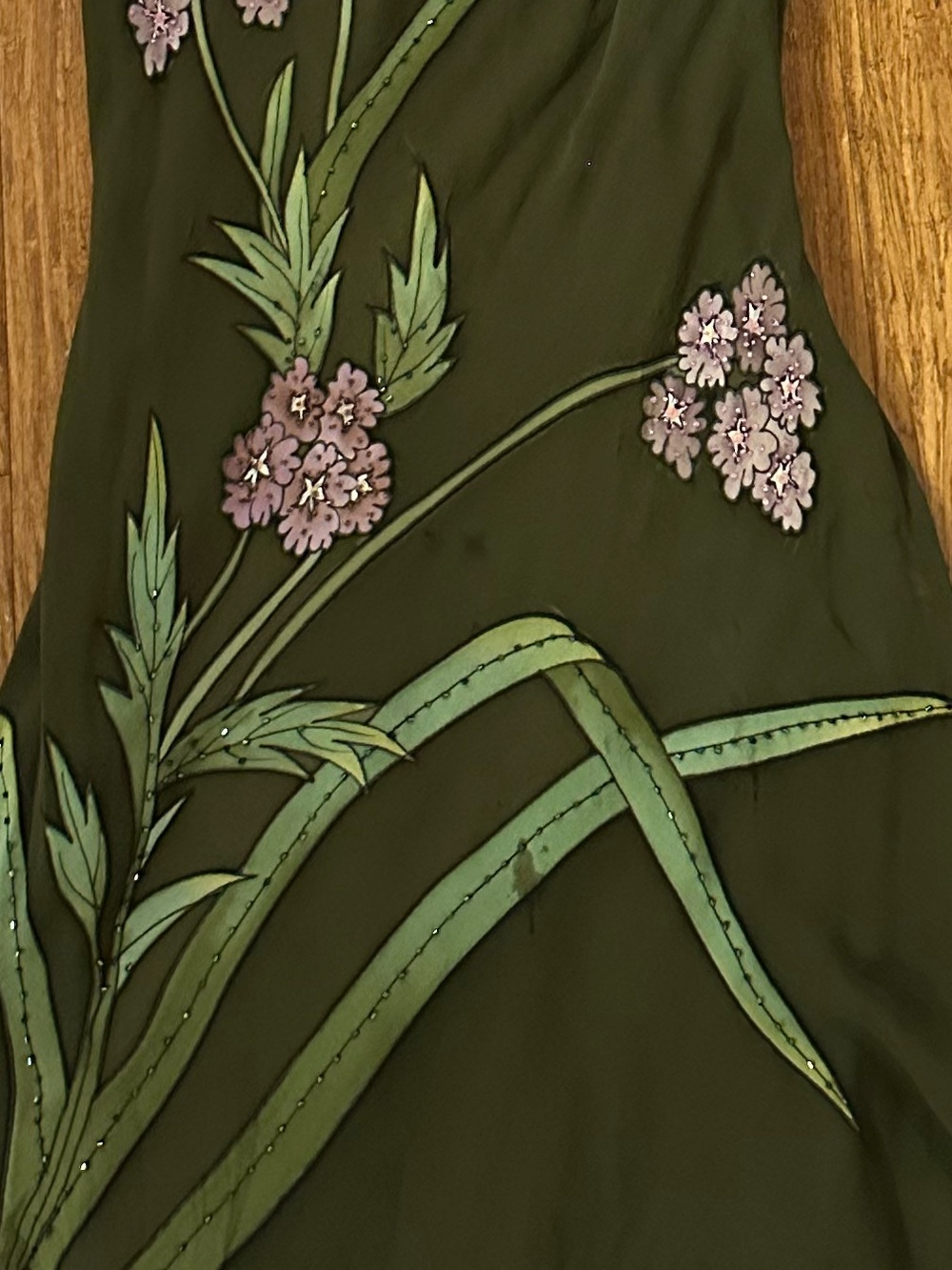 Sue Wong Y2K silk beaded dress - Picture 3 of 4